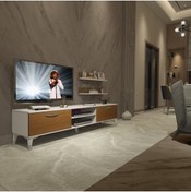 Resim Decoraktiv Eko 4 Slm Dvd Silver Tv Ünitesi Tv Sehpası - Beyaz - Ceviz 