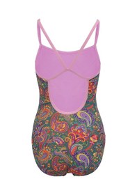 Resim Slazenger Thinstrap Kadın Yüzücü Yeşil / Pembe Mayo 