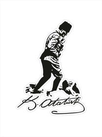 Resim Altınuç Art Design 13x18 cm Mustafa Kemal Atatürk Kocatepe Sticker Motor Araba Defter Masa 