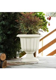 Resim Omnipazar So-n001 Nergiz Dekoratif Saksı 9,8 Lt Kirli Beyaz 3 Adet 