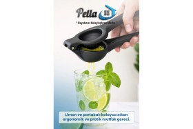 Resim Feyza Design Paslanmaz Metal Döküm Limon Sıkacağı, Dayanıklı ve Şık Tasarım 