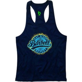 Resim Bluu Barbell Fitness Gym Tank Top Sporcu Atleti Lacivert-Mavi Lacivert 