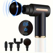 Resim LCD ekranlı derin dokusu masaj tabancası, tüm vücut, sırt ve boyun gevşetmek için uygundur. Bu yüksek torklu el tipi perküsyon masaj aleti hafif ergonomik tasarımı ve şarj edilebilir lityum bataryası ile, babalar, arkadaşlar ve kardeşler için ideal bir hediye olabilir. 