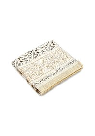 Resim Makamı İbrahim Modelli Ultra Lüks Krem Şönil Seccade 13 