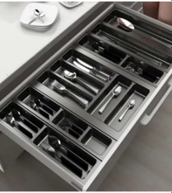 Resim Eco Lüx Modül Kaşıklık Antrasit 62x49 Cm Acero-20355 Antik Beyaz 