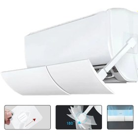 Resim TechTic Klima Hava Yönlendirici Rüzgar Kalkanı Deflektör Hava Perdesi Klima Çarpmasi Önleyici 