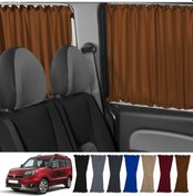 Resim Pandami Fiat Doblo Iı Kısa Şase 2010-2023 Uyumlu Taba Raylı Oto Perde Takımı 