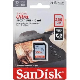 Resim Sandisk Ultra 256GB 150MB/S Sdhc/sdxc Class 10 Uhs-I Hafıza Kartı SDSDUNC-256G-GN6IN 