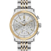 Resim Beverly Hills Polo Club BP3142X.330 Erkek Kol Saati – Silver Gold Çelik Kasa ve Kordon, Multifonksiyon Quartz Mekanizma 