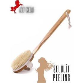 Resim At Kılı Kuru Islak Selülit Peeling Fırçası 