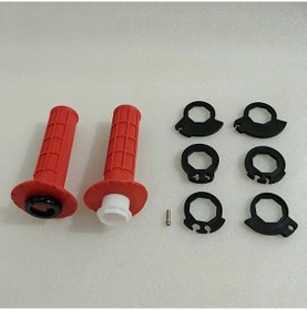 Resim Dashanshop Kırmızı Universal Off-road Motorcycle Dirt Pit Bisiklet Tutmaç Tutacak Seti 