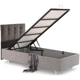 Resim Basic Plus Tek Kişilik Baza Basic Başlık %100 Çelik+ Mdf 90 x 190 CM 