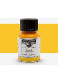 Resim Rohrer&klingner Kaligrafi Mürekkebi Zeichentusche 29-airbrush-fırça-divit 50ml-720-golden Yellow Çok Renkli 