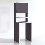 Resim Iffe Lundberg 180x66x55-20 CM Kapaklı Arkalıksız Gri Çamaşır Makinesi Banyo Dolabı Kenzlife