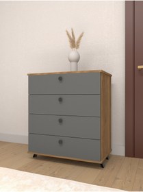 Resim BGR MOBİLYA Ahşap-antrasit Şifonyer 