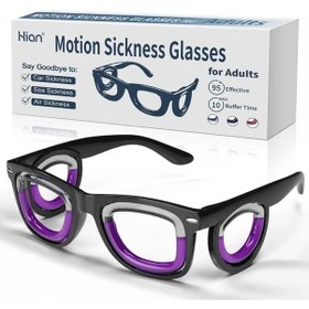 Resim Oldfriend Siyah Yetişkinler İçin Ultra Hafif Taşınabilir Hareket Hastalığı Akıllı Gözlük Açık Füme 