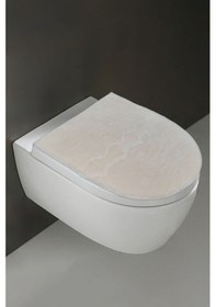 Resim Klozet Kapak Örtüsü Peluş Düz Vizon 