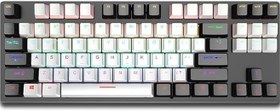 Resim Coverzone Leaven K550 Kablolu RGB Mekanik Klavye - 87 Tuşlu, Işıklı, Ergonomik Tasarım, 150cm Kablo, Bilgisayar PC için, Siyah-Beyaz, Mavi Switch 