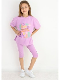 Resim Kız Kapri Takım 2-8 Yaş Mor 