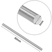 Resim 3mm X 60mm Metal Mil Çelik Çubuk Aks Oyuncak Rc Araba Robot Mode 