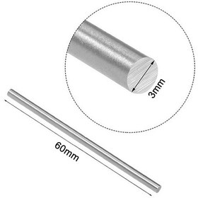 Resim 3mm X 60mm Metal Mil Çelik Çubuk Aks Oyuncak Rc Araba Robot Mode 