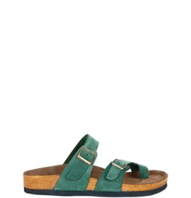 Resim Bueno Shoes Yeşil Nubuk Deri Erkek Parmak Arası Terlik 05mt102 