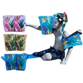 Resim Atlis Renkli ve Desenli Çocuk Deniz Kolluğu 3-6 Yaş 