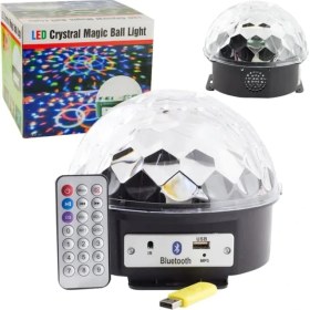 Resim Pileli Store Disko Topu Bluetooth Kumandalı LED Kristal (4887) 