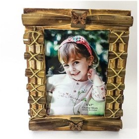 Resim Kişiye Özel Ahşap Bambu Desenli Çerçeve 112 