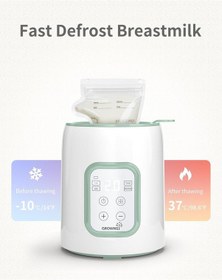 Resim Grownsy 8 i 1 Arada Biberon Isıtıcı Ve Sterilizatör Hızlı Isıtma Besin Koruma Lcd Ekran 