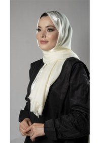 Resim Krem Şerit Çizgili Şal Viskon Kumaş Bursa Dolama 202109 40 Krem 