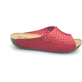 Resim Aryan 08-227 Kadın Ortapedik Kadın Terlik Kırmızı 