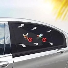 Resim 2 Adet Araba Yan Cam Perdesi Oto Güneşlik Perde Siyah Renk Dayanıklı Tasarım ile Şık Görünüm 