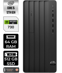 Resim HP PRO TOWER 290 G9 E6D3A5EA447 i5 12500 64GB RAM 512GB SSD GT730 4GB W11P MASAÜSTÜ BİLGİSAYAR 