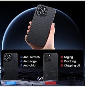 Resim İphone 16 Pro Max Kılıf Kamera Çıkıntılı Karbon Magsafe Wireless Şarj Destekli Mat Hisli iz Yapmaz 