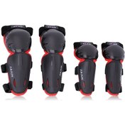 Resim Kızak, Bisiklet, Kayak İçin Korumalı Çocuk Diz-paça Koruyucu Seti Kırmızı - Pe Kabuk + Yumuşak Köpük Kırmızı Kırmızı 