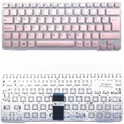 Resim Sony Uyumlu Vaio SVE1413E1RW Klavye - Türkçe Pembe - Çerçevesiz 