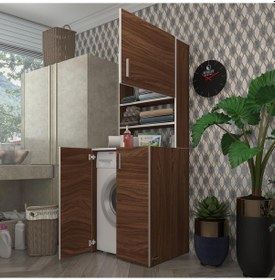 Resim Kenzlife Çamaşır Makinesi Dolabı Kasparov Cvz 180*066*55-20 Banyo Kapaklı Arkalıksız Çok Renkli 
