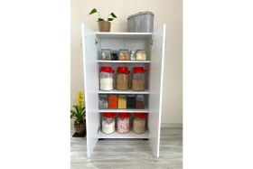 Resim Irmak Mobilya Çok Amaçlı Dolap Kiler Dolabı 2 Kapaklı 4 Gözlü Mutfak Dolabı 