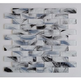 Resim MozaiKristaL Mutfak Tezgah Arası Ve Tüm Yüzeyler Için 23x73x4 Mm Kristal Cam Mozaik. 