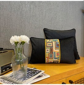 Resim "loom" Bordürlü Kırlent Kılıfı Seti Çok Renkli 