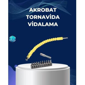 Resim Grandor 12’li Akrobat Bits Vidalama Seti Esnek Uç Çok Yönlü Kullanım 