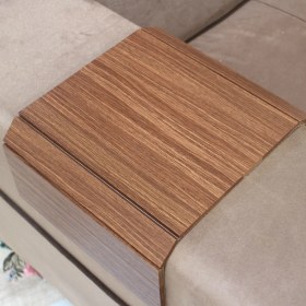 Resim Veronya Pratik Ev Ofis Sehpası Koltuk Kenarı Portatif Sehpa Sedef Ceviz 