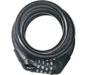 Resim Güçlü Bisiklet Motosiklet Şifreli Kilit 12X1200 mm Bisiklet ve Motosiklet Kilidi Siyah Renk 