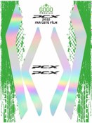 Resim Honda Pcx 2025 Uyumlu Far Üstü Film Hologram Siyah 