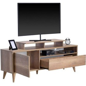 Resim Retro Wide Kapaklı Çekmeceli Tv Sehpası - Tori 