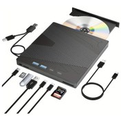 Resim Sunshine011 Koyu Kahverengi 7si1 Usb 3.0 Type-c Taşınabilir Cd Dvd Yazıcı Gürültüsüz 