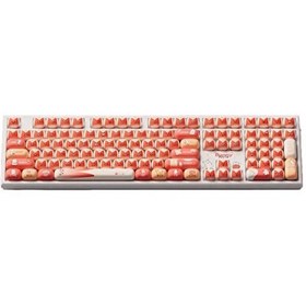 Resim Akko MonsGeek MG108B Bunny Apple RGB Kablosuz Hotswap Mekanik Oyuncu Klavyesi 