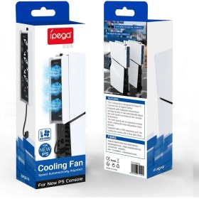Resim Doreka Ps5 Slim Konsol Için Soğutma Fanı 3 Hız Ayarlanabilir LED Işıklı Soğutucu Fan PG-P5S004 