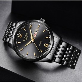 Resim Yingfu Erkek Wlısth S946 Kol Saati, Klasik Mavi Kadran, Çift Takvim, Deri Kayış, Parlaklık, Çok Renkli Çok Renkli 